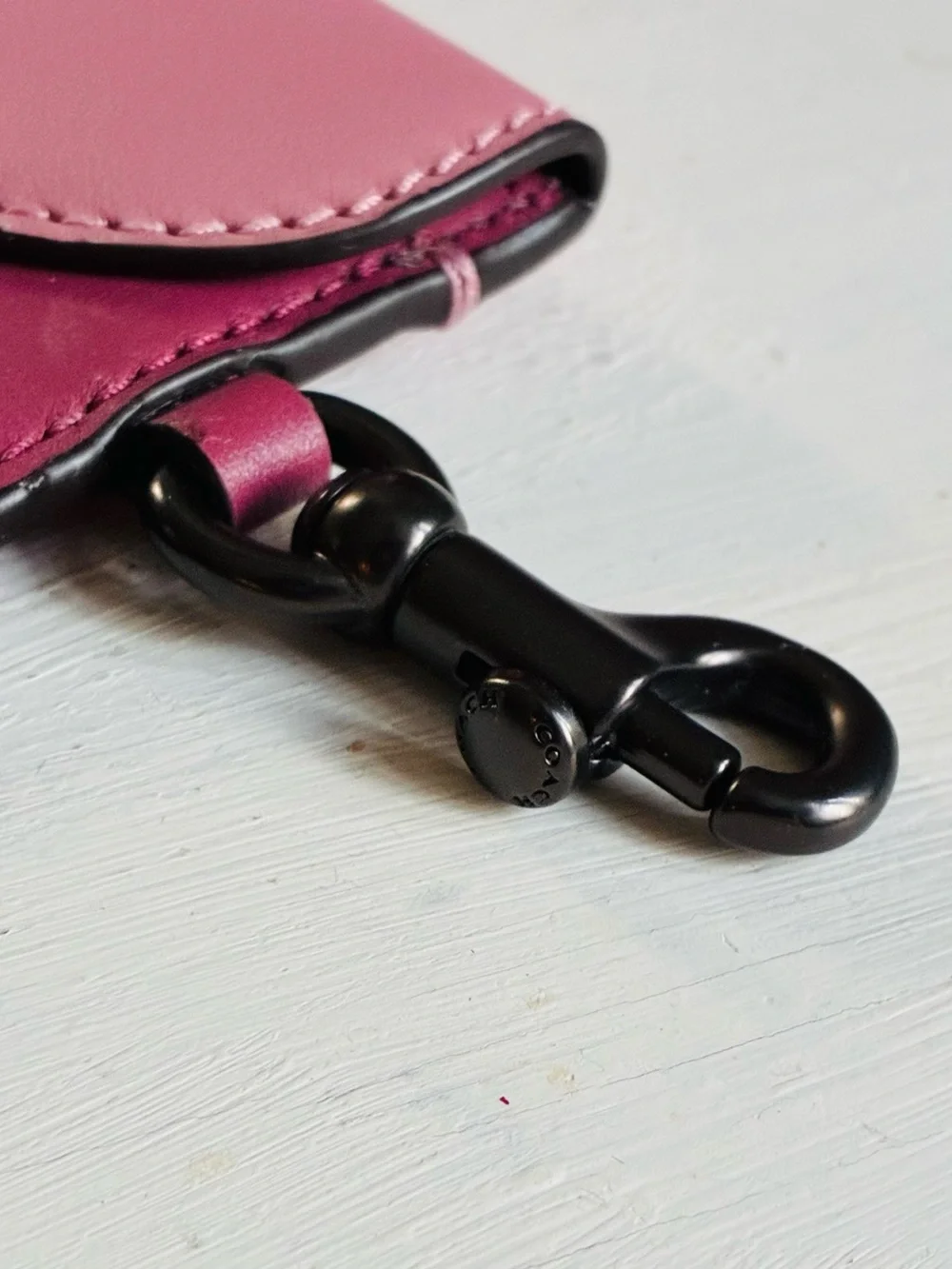 Coach Turnlock Leather Card Case Bag Charm in Colorblock
